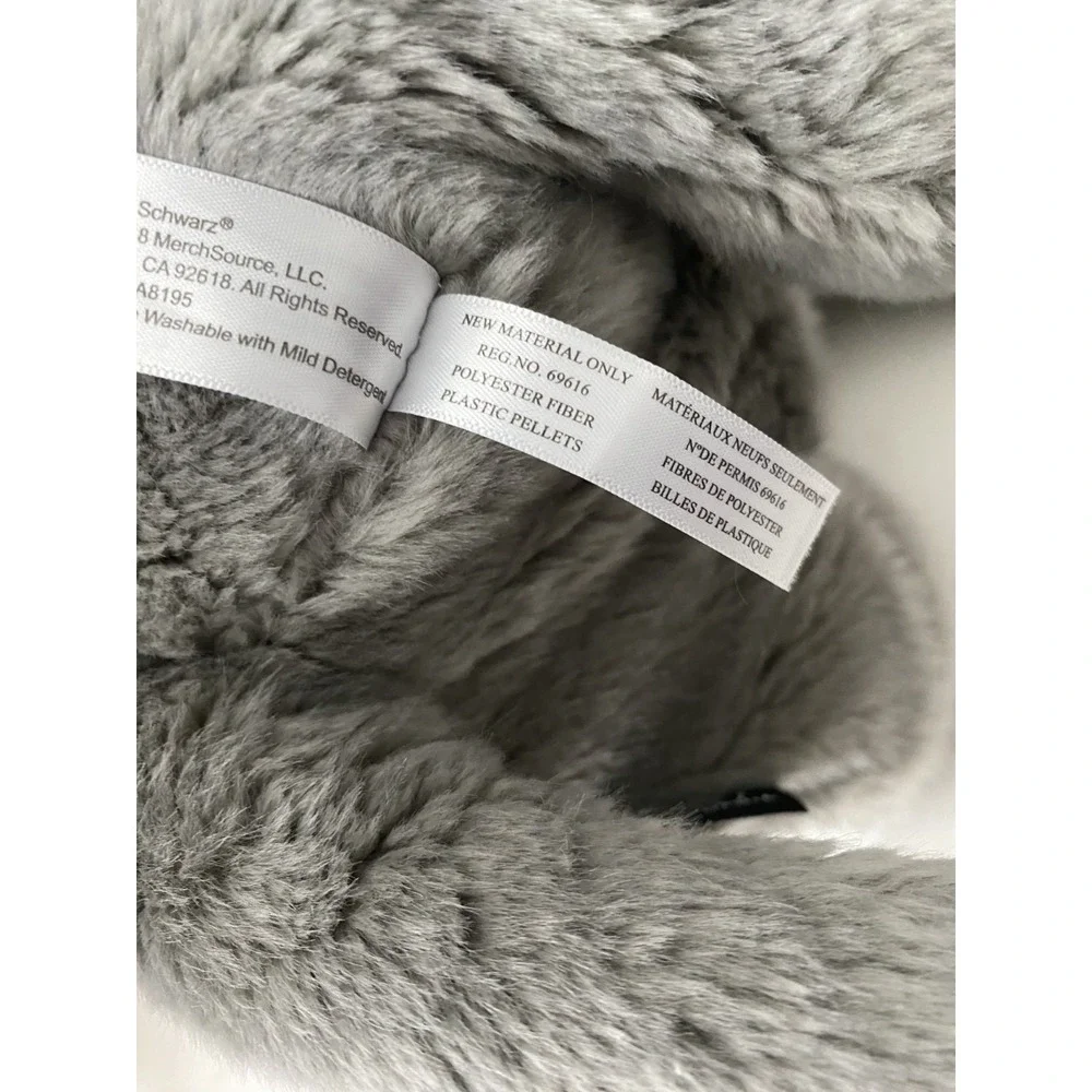 FAO Schwarz Gray Elephant Plush Laying Down Floppy Stuffed Animal 2018
